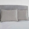 New ❤️ VHC Brands Burlap Dove Grey Standard Sham W/ Fringed Ruffle 21x27 🔥