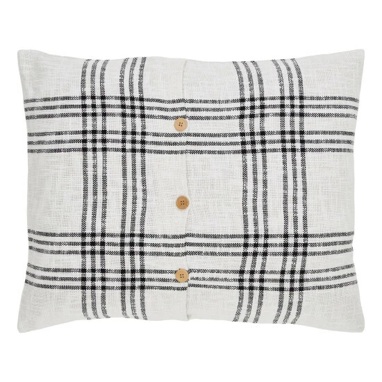 Discount π VHC Brands Black Plaid Standard Sham 21x27 π― - Image 3