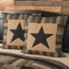 Cheapest 🌟 VHC Brands Black Check Star Quilted Euro Sham 26x26 😍