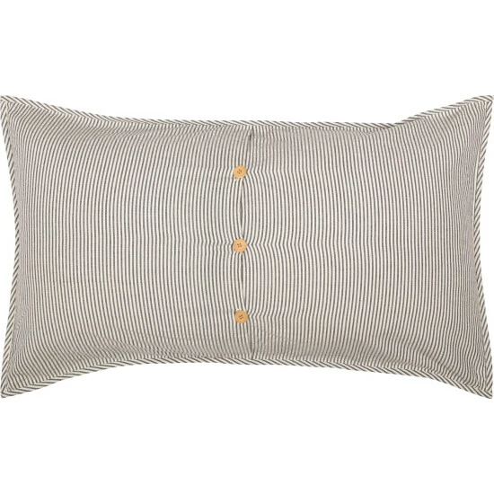 Budget π VHC Brands Hatteras Seersucker Blue Ticking Stripe King Sham 21x37 β - Image 2