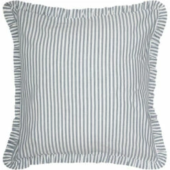 Best deal 🛒 VHC Brands Sawyer Mill Blue Ticking Stripe Fabric Euro Sham 26x26 ✨