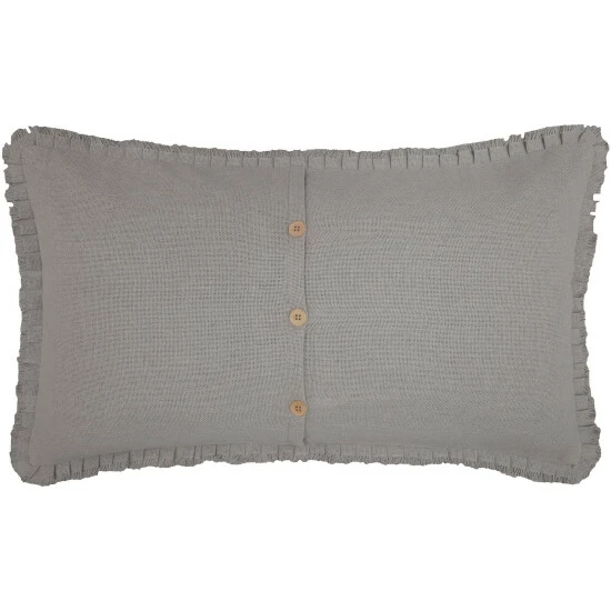 Best deal π VHC Brands Burlap Dove Grey King Sham W/ Fringed Ruffle 21x37 𧨠- Image 4
