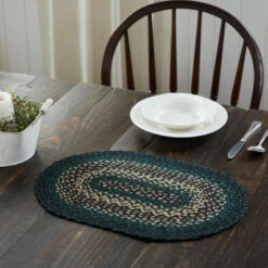 Brand new π₯° VHC Brands Pine Grove Jute Oval Placemat 12x18 βοΈ
