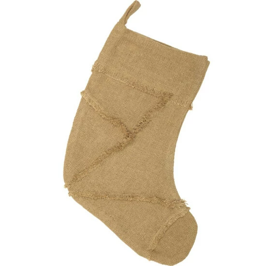 Hot Sale π VHC Brands Burlap Natural Reverse Seam Stocking 11x15 - Stocking 11x15 π - Image 3