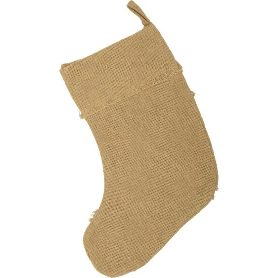 Hot Sale π VHC Brands Burlap Natural Reverse Seam Stocking 11x15 - Stocking 11x15 π - Image 4