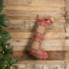 Hot Sale 🎉 VHC Brands Dolly Star Patch Stocking - Stocking 12x20 Emerald Green/bright Red/natural 🤩
