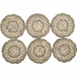 Cheap π VHC Brands Cobblestone Jute Coaster Set Of 6 - 4 β€οΈ