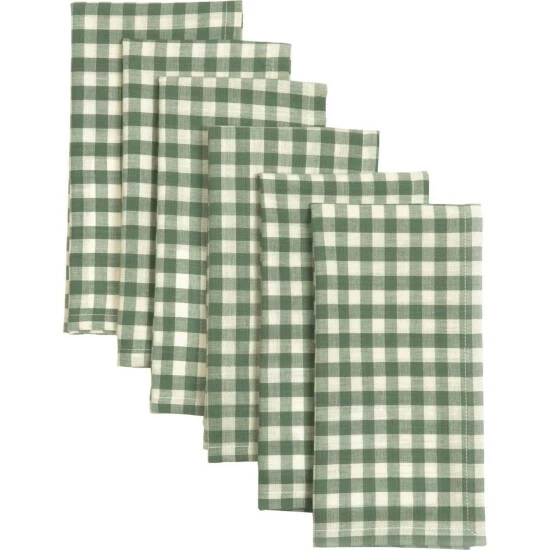 Best reviews of π VHC Brands Set Of 6 Katie Gingham Check Napkins - Napkin 18x18 Taupe/antique White π - Image 6