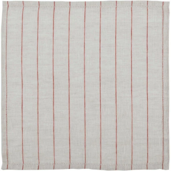 Wholesale π VHC Brands Charley Napkin Set - Napkin 18x18 Khaki/cherry Red π - Image 4