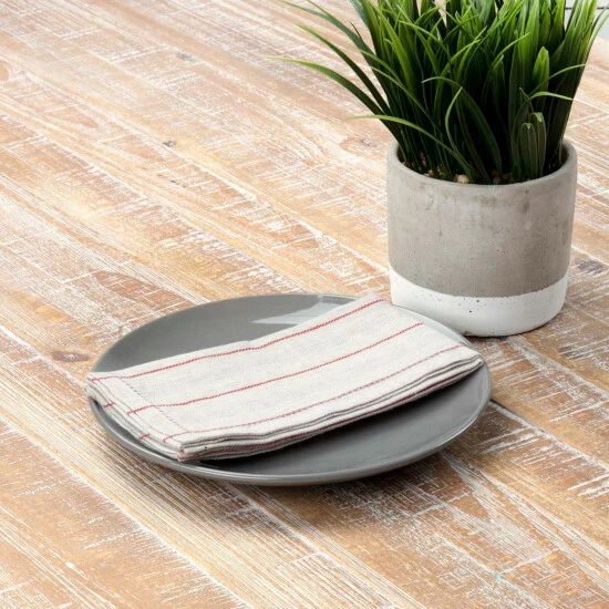 Wholesale π VHC Brands Charley Napkin Set - Napkin 18x18 Khaki/cherry Red π - Image 5