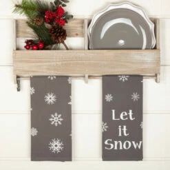 Best Pirce β¨ VHC Brands Snowflake Burlap Let It Snow Tea Towel Set Of 2 - Tea Towel 28x19 π