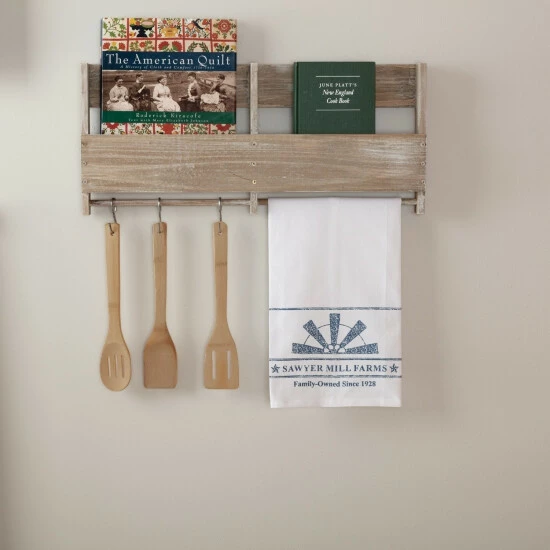 Buy π VHC Brands Sawyer Mill Blue Windmill Blade Muslin Bleached White Tea Towel 19x28 - Tea Towel 28x19 β€οΈ