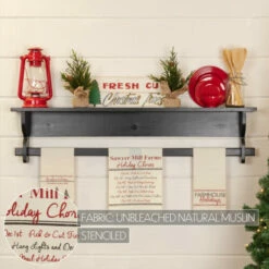 Brand new π― VHC Brands Sawyer Mill Holiday Chores And Trees Tea Towel Set Of 3 19x28 - Tea Towel 28x19 π