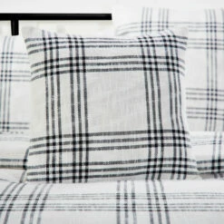 Wholesale 🧨 VHC Brands Black Plaid Fabric Pillow 18x18 🤩