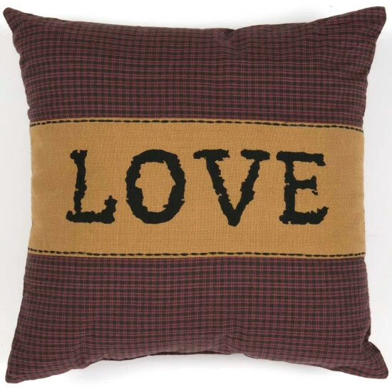 Hot Sale π VHC Brands Heritage Farms Love Pillow 12x12 π - Image 2