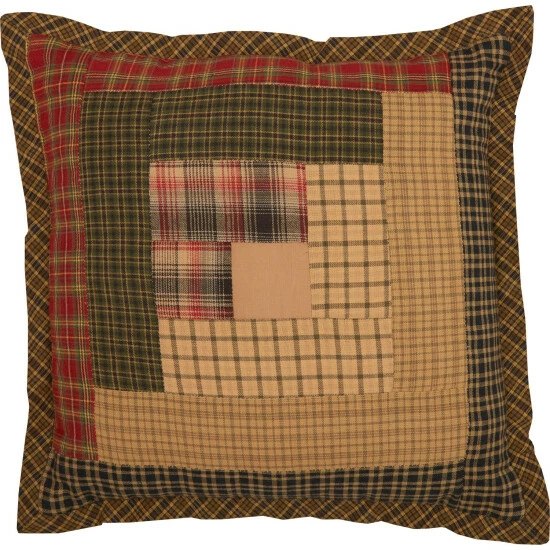 Buy β¨ VHC Brands Tea Cabin Patch Pillow 12x12 π - Image 2
