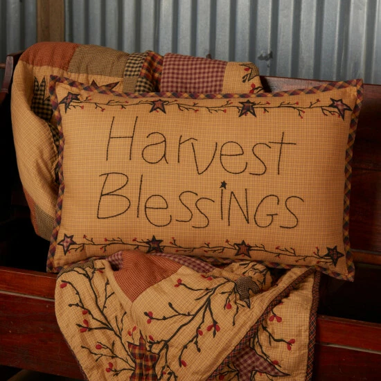 Buy π VHC Brands Heritage Farms Harvest Blessings Pillow 14x22 βοΈ
