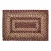 Flash Sale 👏 VHC Brands Burgundy Tan Jute Rug Rect W/ Pad 24x36 - 2' X 3' Rectangle 💯