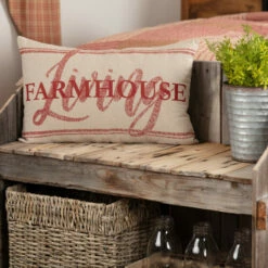 Coupon β VHC Brands Sawyer Mill Red Farmhouse Living Pillow 14x22 π§¨