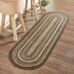 Budget 😀 VHC Brands Espresso Jute Rug/Runner Oval W/ Pad 22x72 - 2' X 6' Runner 🔔