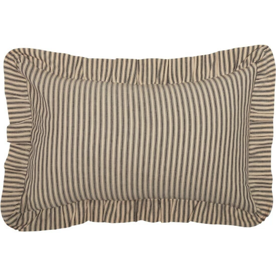Budget π VHC Brands Sawyer Mill Ticking Stripe Pillow Dark Creme/coal Black π - Image 8