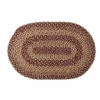 Hot Sale 🎁 VHC Brands Burgundy Tan Jute Rug Oval W/ Pad 20x30 ✔️