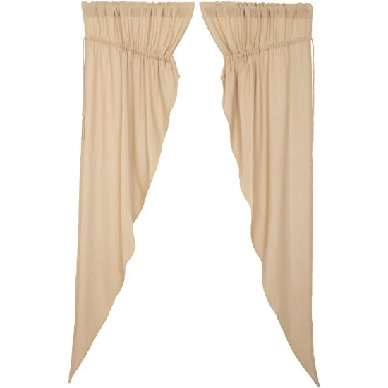 Coupon π VHC Brands Farmhouse Curtains VHC Cotton Burlap Long Prairie Panel Pair Rod Pocket Solid Color - Prairie Panel 84x36 - Prairie Panel 84x36 Natural π - Image 5