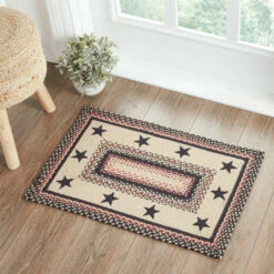 Coupon ❤️ VHC Brands Colonial Star Jute Rug Rect W/ Pad 20x30 - 20" X 30" Rectangle 😍