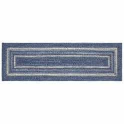Wholesale 😀 VHC Brands Great Falls Blue Jute Rug/Runner Rect W/ Pad 22x72 - 2' X 6' Runner 🌟